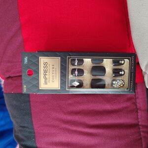 imPRESS Couture Elegant Black and Gem Press-On Nails